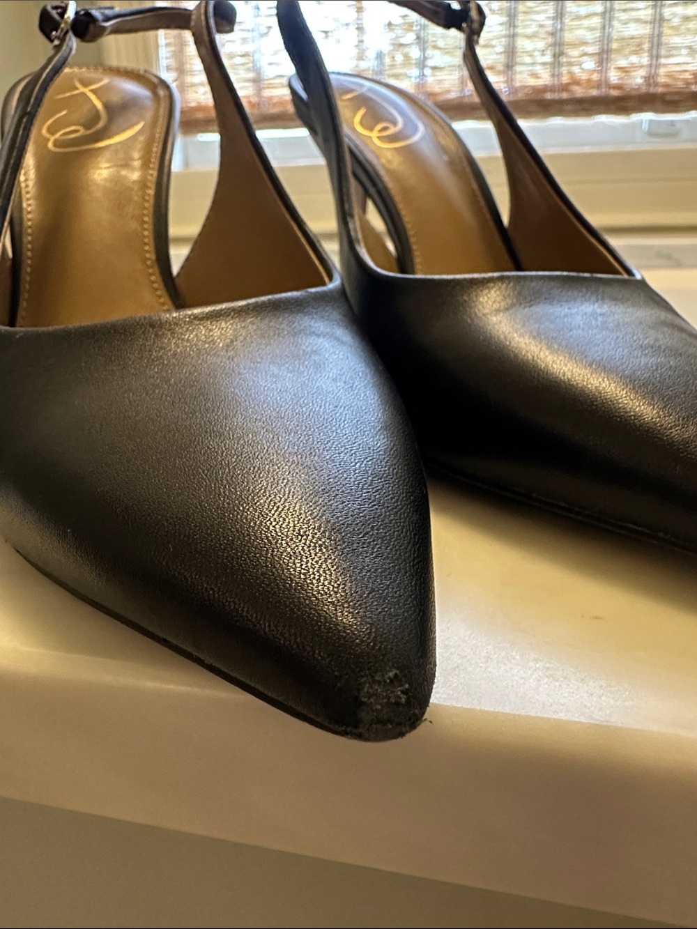 Sam Edelman Hazel Black Pointed-Toe Slingback Heels - Picture 5 of 6